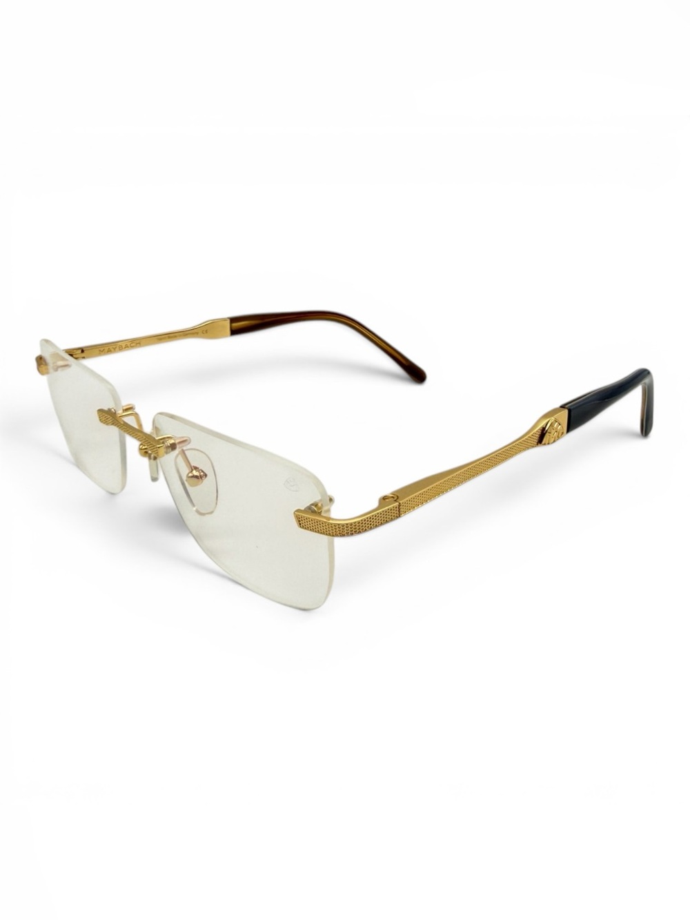 Men's Maybach The Conquest Sunglasses with Gold Temples